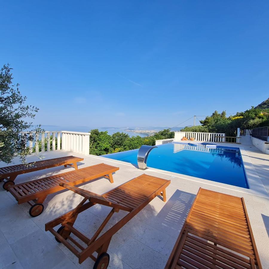 Sea View Luxury Apart Hotel Villa Conte With Swiming Pool And Romantic Spa Podstrana Esterno foto
