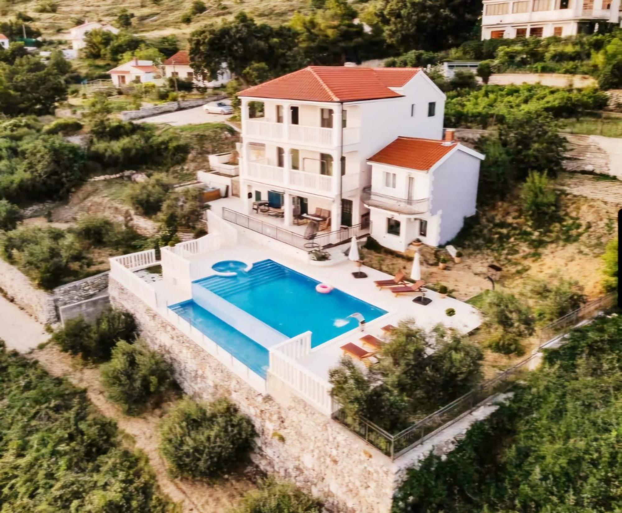 Sea View Luxury Apart Hotel Villa Conte With Swiming Pool And Romantic Spa Podstrana Esterno foto